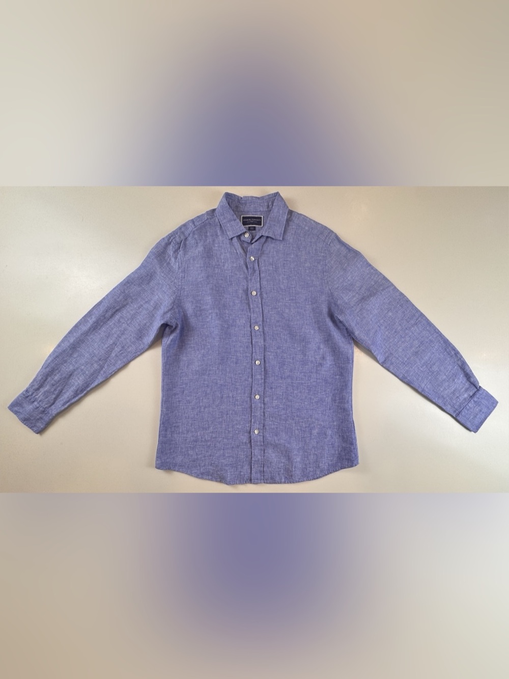 Charles Tyrwhitt Slim Fit Linen Shirt Linen Button Down Shirt in Blue Size Mediu
